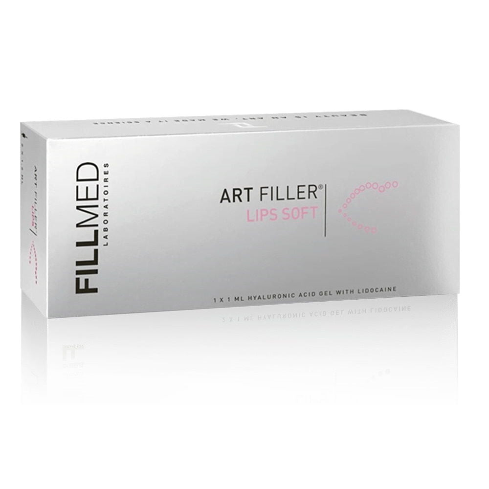 Fillmed ArtFiller Lips Soft
Contiene 2 siringhe da 1ml(25mg/mL, lidocaina 0.3%).
Indicato per volume e proiezione labbra.
Zone di applicazione: mucosa, derma medio-profondo.